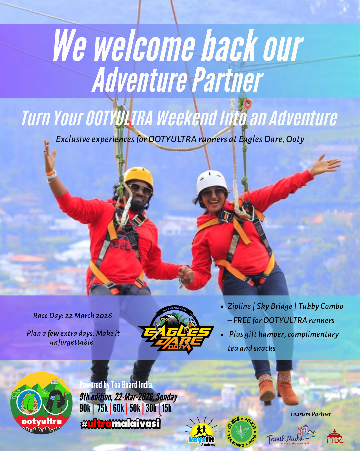 Eagles Dare Adventure Partner OOTYULTRA Runner Offer
